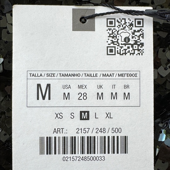 ZARA GREEN SEQUIN MIDI SKIRT 2157/248/500 015/216 - Picture 5 of 16